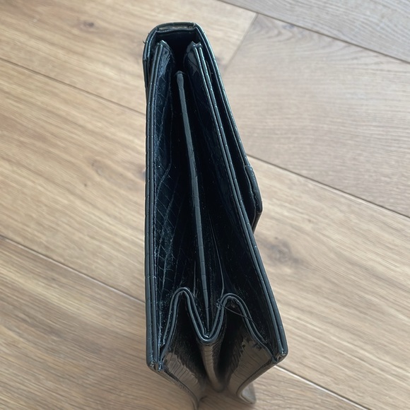 Vintage 1940s Black Alligator Clutch Bag - Picture 4 of 7